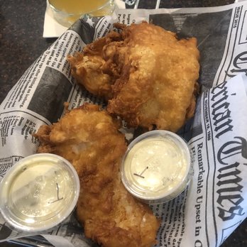 Maraschinos Pub - Fish and (instead a salad) you get so much fish!! Awesome deal! Crispy! - American Near Me - Canton, Michigan Maraschinos Pub - Fish and (instead a salad) you get so much fish!! Awesome deal! Crispy! - American Near Me - Canton, Michigan