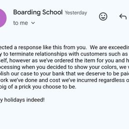 Great way to treat customers. Great way to treat customers.