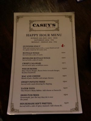 Menu photo 5 Casey's Irish Pub Los Angeles, CA Menu photo 5 Casey's Irish Pub Los Angeles, CA