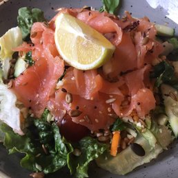 The smoked salmon salad The smoked salmon salad