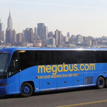 Megabus - NYC in the background - Buses Near Me