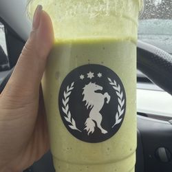 Stallion Smoothies - 22oz Mean Green with an extra scoop of protein