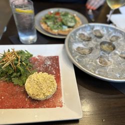 Eurasia Cafe - Oysters Eurasia and Beef Tenderloin Carpaccio