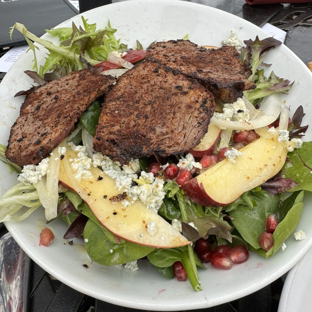 Oak Mountain Winery - Apple Pomegranate Salad with Tri-Tip added (I loved this salad). - Wineries Near Me - Temecula, California Oak Mountain Winery - Apple Pomegranate Salad with Tri-Tip added (I loved this salad). - Wineries Near Me - Temecula, California