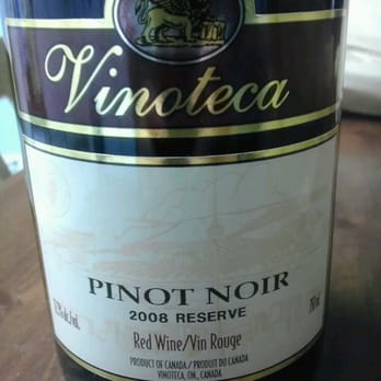 Vinoteca Winery - a bottle of pinot noir - Wineries Near Me - Vaughan, Ontario