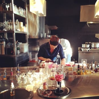 The Aviary - Hard at work at the lab-like kitchen of the Aviary - Cocktail Bars Near Me - Chicago, Illinois