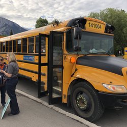 Hop on Hop Off Bus Tour - Yup, a clean comfortable school bus with a great speaker system.