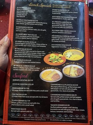 Menu photo 5 Las Palomas Mexican Grill Houston, TX