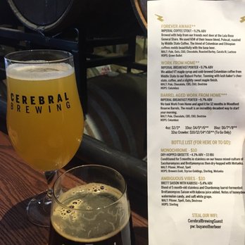 Cerebral Brewing - Beer menu page 2 - Breweries Near Me - Denver, Colorado