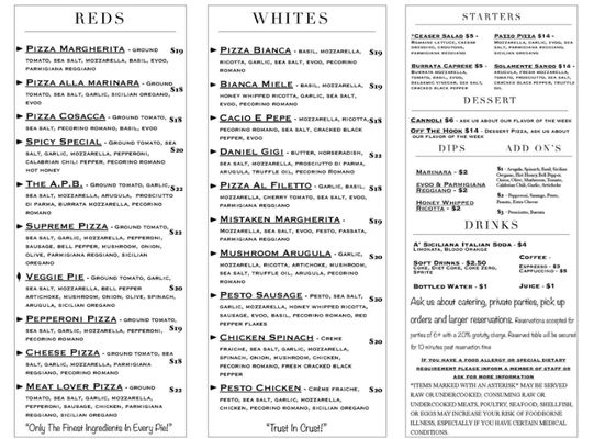 Menu photo 7 Solamente Pizza Las Vegas, NV