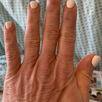Bellevue Nails - White gel polish, square file - Nail Salons Near Me - Nashville, Tennessee