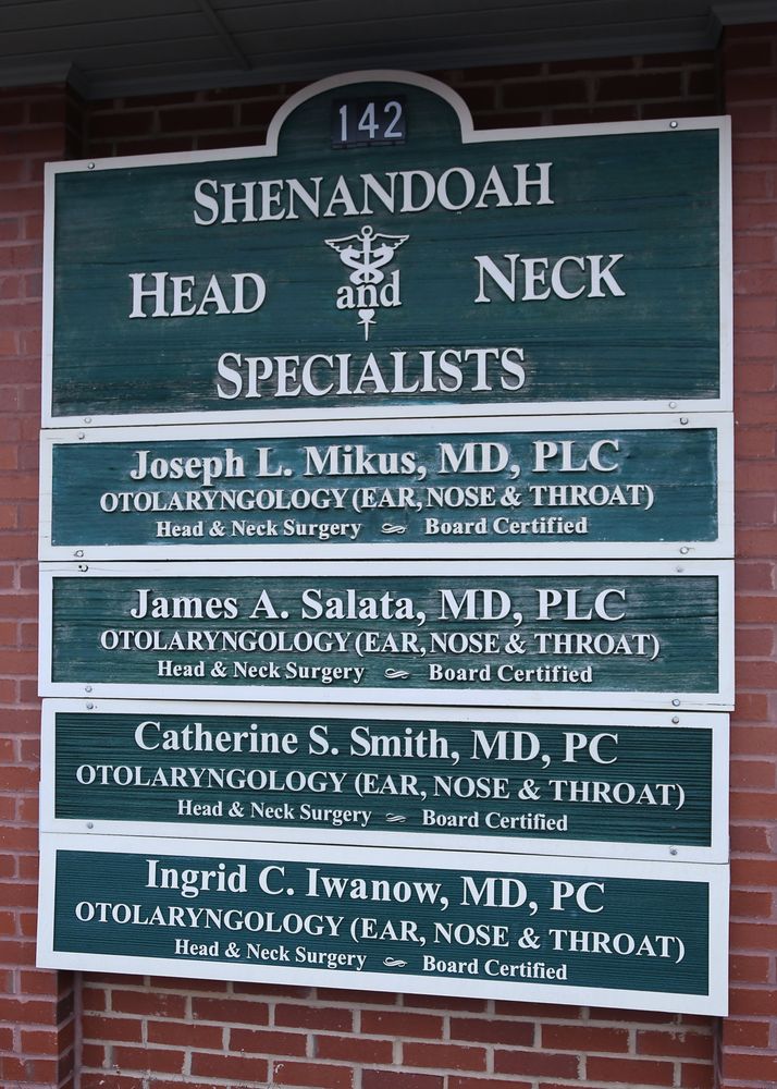 SHENANDOAH HEAD & NECK SPECIALISTS Updated August 2024 142 Linden