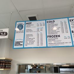 Blue Cup Coffee - Menu as of 08.26.2023