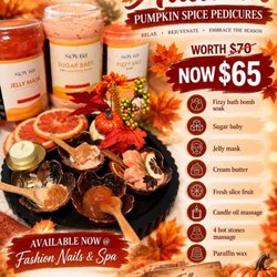 Fashion Nails & Spa - Call Fashion Nails Spa today to book your Pumpkin Spice Pedicure.