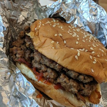 Five Guys - Double Bacon Burger - Burgers Near Me - Raleigh, North Carolina
