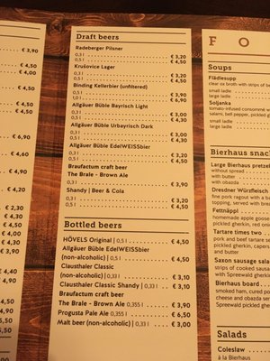 Menu photo 1 Altmarktkeller Dresden, SN