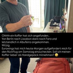 Eurowings - Der Koffer meiner Frau ist im Hotel, meiner noch am BER....