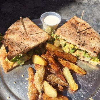Custom Pie and Bar - Grilled Chicken Caesar Panini with potatoes. - Pizza Near Me - Moorpark, California