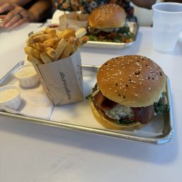 Bacon bleu burger and tallow fries