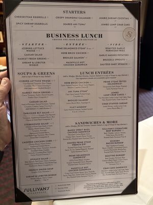 Menu photo 8 Sullivan's Steakhouse Tucson, AZ