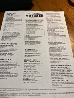 Menu photo 1 Outback Steakhouse Marrero, LA