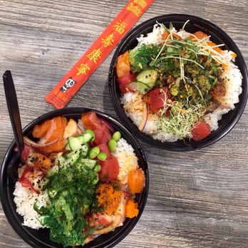 Ahipoki - Same sized bowls, but one bowl has less fish.... Uhhh why? - Seafood Near Me - Temple City, California