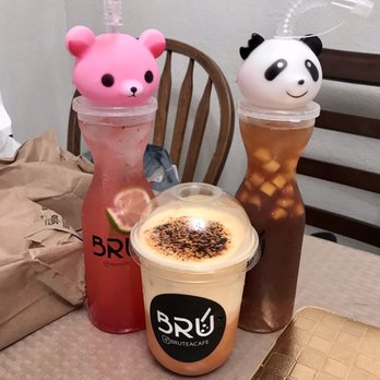 Bru Tea Cafe - Strawberry Sparkling, Thai Brûlée, Pine & Go - Bubble Tea Near Me - Elk Grove, California Bru Tea Cafe - Strawberry Sparkling, Thai Brûlée, Pine & Go - Bubble Tea Near Me - Elk Grove, California