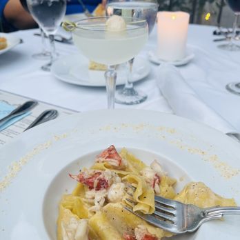 Il Cielo - FIRST COURSE Homemade Pappardelle with Maine Lobster and White Truffle Sauce - Italian Near Me - Beverly Hills, California Il Cielo - FIRST COURSE Homemade Pappardelle with Maine Lobster and White Truffle Sauce - Italian Near Me - Beverly Hills, California