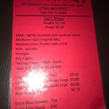 Sal's Lounge - Chicken Wings Near Me - Depew, New York