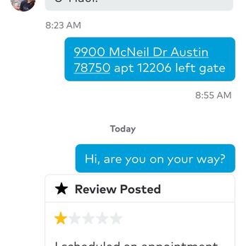 Big Beard Moves - Message thread of no contact with movers. - Movers Near Me - Austin, Texas