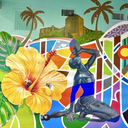 Griot Gardens - Beautiful, captivating mural located inside the restaurant
