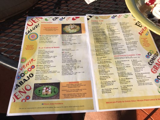 Menu photo 7 San Jose Restaurant Batesburg-Leesville, SC