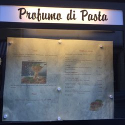 Profumo Di Pasta Da Giuseppe - Outside menu. They do speak english inside