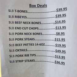 Fayette Packing Company - Some pricing
