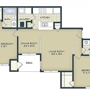 Argyle Place Apartments - Lancaster Floor Plan 2bed 2 bath - Apartments Near Me - Hickory, North Carolina