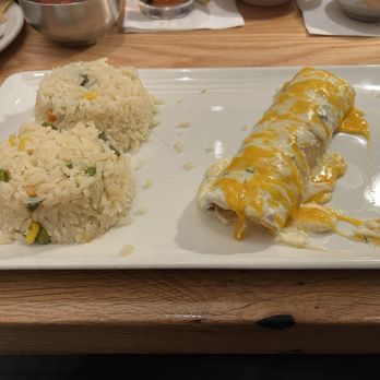 Gloria's Latin Cuisine - Kids meal chicken enchilada - Mexican Near Me - Katy, Texas Gloria's Latin Cuisine - Kids meal chicken enchilada - Mexican Near Me - Katy, Texas