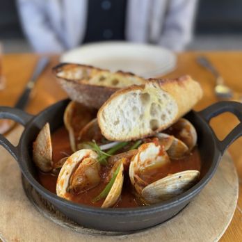 Bar 'Cino - $15 BAKED CLAMS: The most amazing clam sauce that's ever touched my tongue. We had to ask for more bread to eat every last drop. - Italian Near Me - Brookline, Massachusetts
