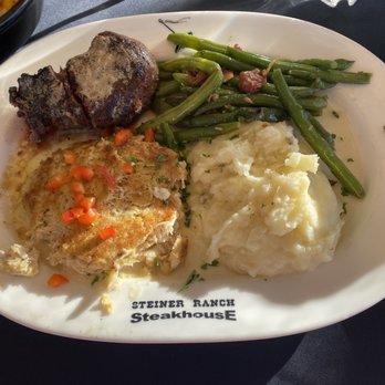 Steiner Ranch Steakhouse - Filet and Cake 7oz Filet Mignon and 6oz Crab Cake $68 - Steakhouses Near Me - Austin, Texas