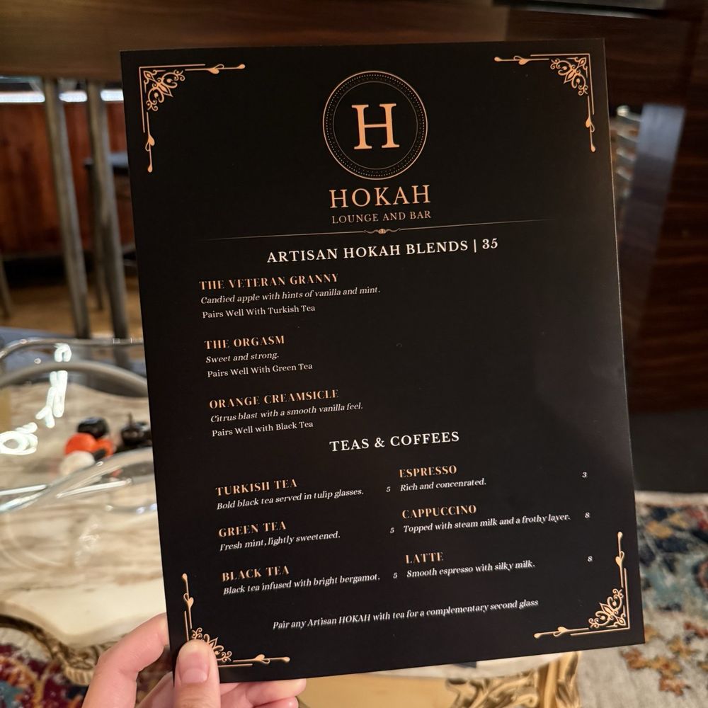 Hokah - Menu - Hookah Bars Near Me - Pittsburgh, Pennsylvania