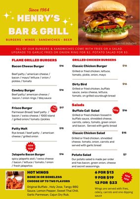 Menu photo 7 Henry's Bar & Grill Garden Grove, CA Menu photo 7 Henry's Bar & Grill Garden Grove, CA