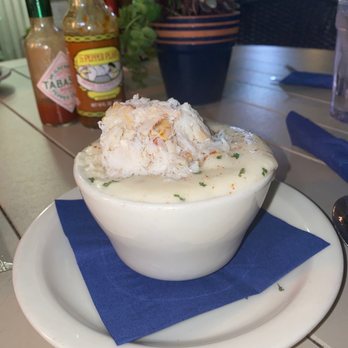 The Dutchie - Clam chowder with crab topping OMG - Seafood Near Me - Morro Bay, California