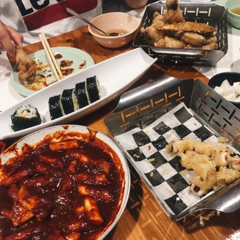 Dan Moo Ji - the ddukbokki, tuna cheese kimbap, fried squid, and fried wings - Korean Near Me - Duluth, Georgia