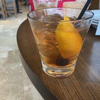 Pinstripes - Old fashion drink! An orange peel - yes!! - New American Near Me - Houston, Texas Pinstripes - Old fashion drink! An orange peel - yes!! - New American Near Me - Houston, Texas