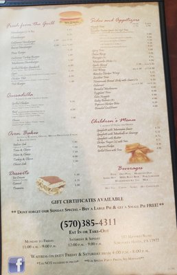 Menu photo 1 Messina Pizza & Restaurant Schuylkill Haven, PA Menu photo 1 Messina Pizza & Restaurant Schuylkill Haven, PA