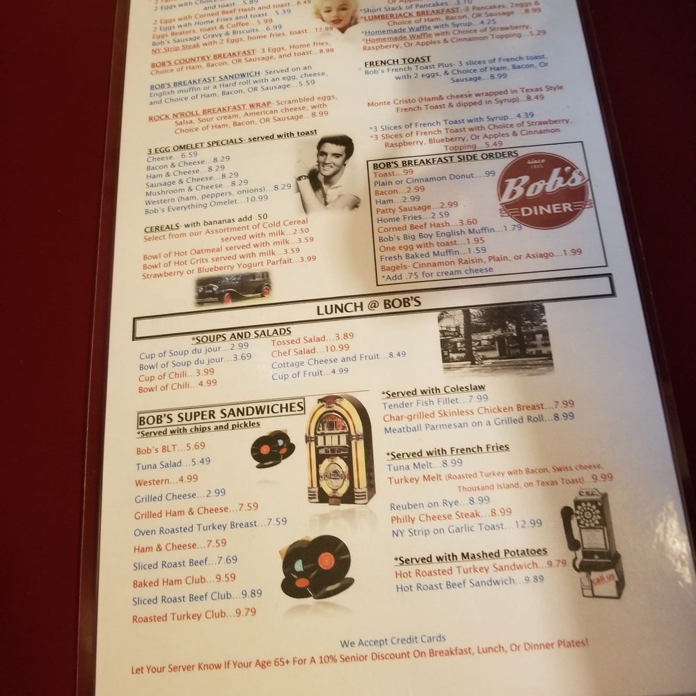 Bob's Diner - menu - Diners Near Me - Bainbridge, New York Bob's Diner - menu - Diners Near Me - Bainbridge, New York