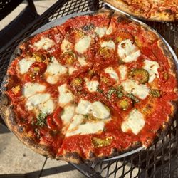 P and M Fine Foods - "High Heat" (Margherita w/ cherry peppers & hot honey)