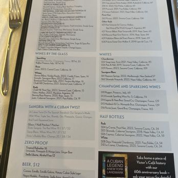 Victor's Cafe - Menu - Cuban Near Me - New York, New York Victor's Cafe - Menu - Cuban Near Me - New York, New York