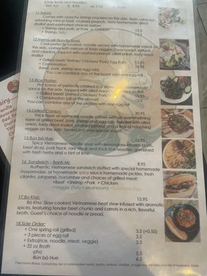 Menu photo 7 Pho Lang Co Denver, CO