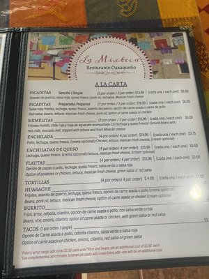 Menu photo 1 La Mixteca Restaurante Oaxaqueno Oxnard, CA Menu photo 1 La Mixteca Restaurante Oaxaqueno Oxnard, CA