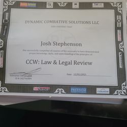 Dynamic Combative Solutions - CCW Class Certification